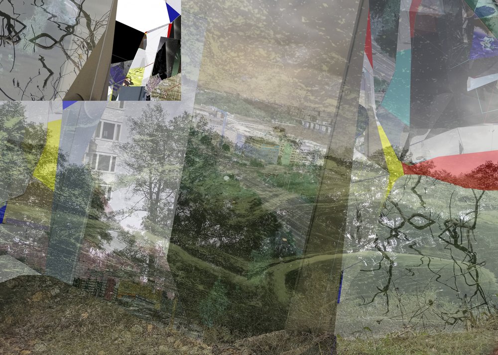 Surrealistisch gelaagd stadsgezicht door Stefan Fransson