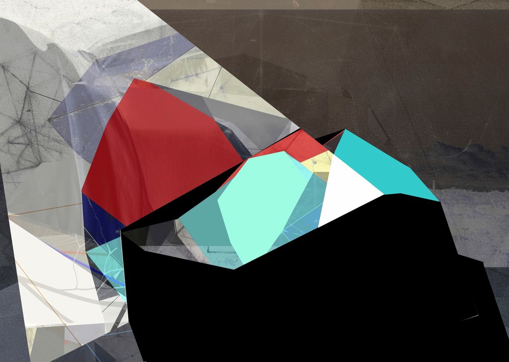 Levendige geometrische compositie door Stefan Fransson