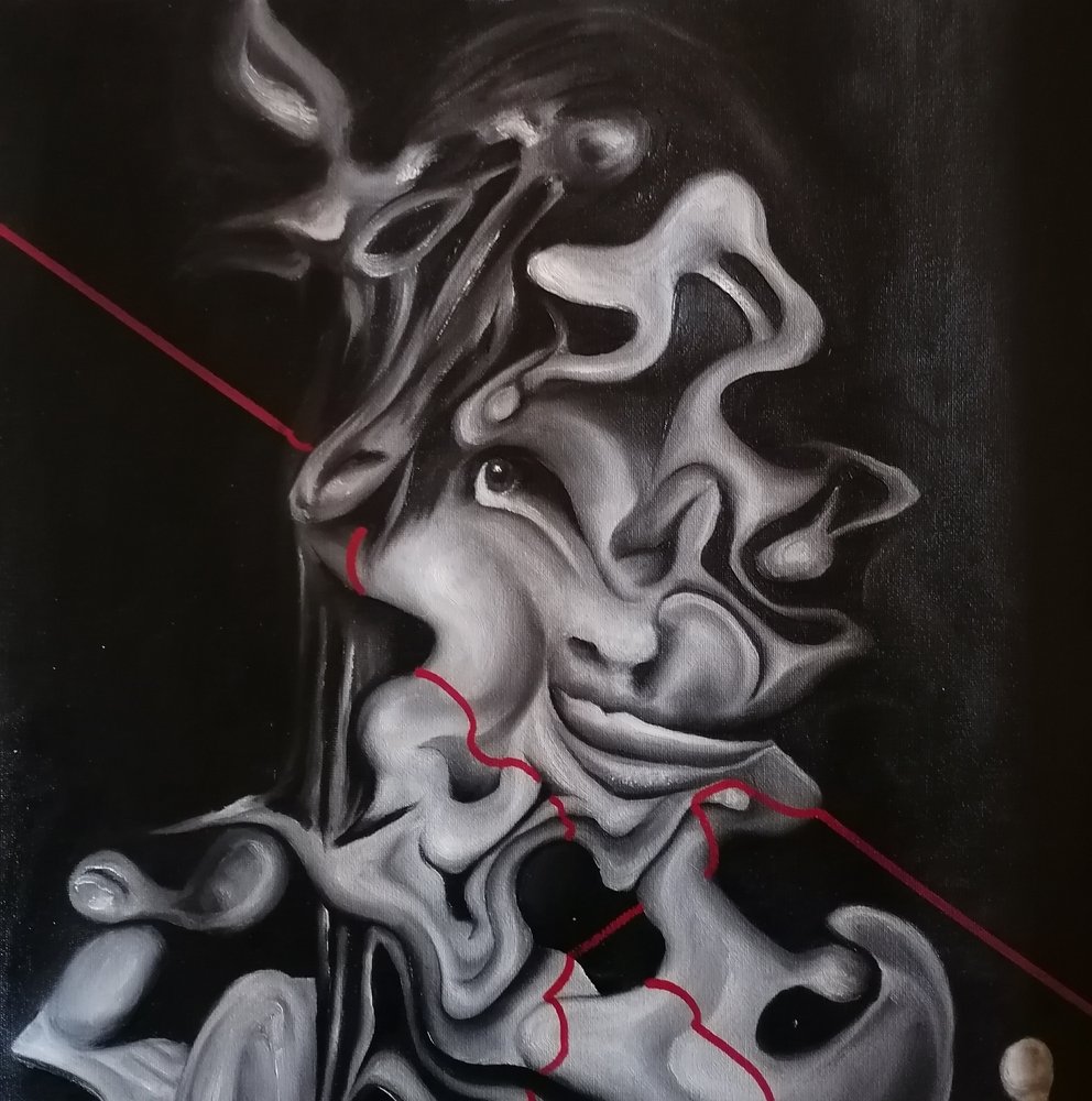 Vervormd abstract portret door Stefano Mazzolini