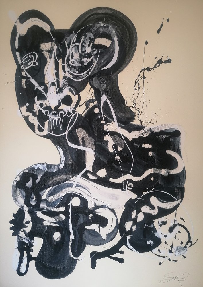 Dynamische abstracte figuur door Stefano Mazzolini