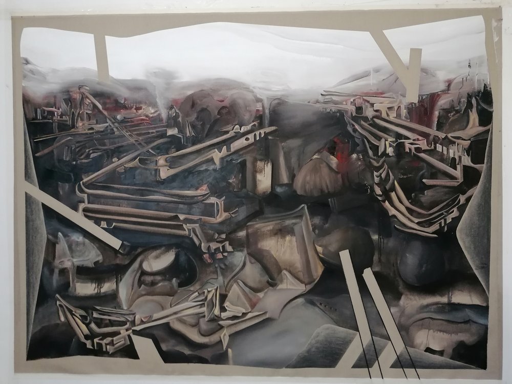 Dystopisch machinelandschap door Stefano Mazzolini