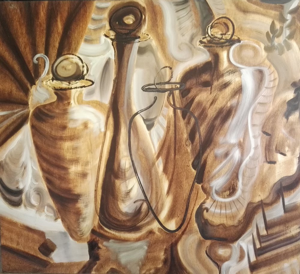 Elegante sepiaflessen door Stefano Mazzolini