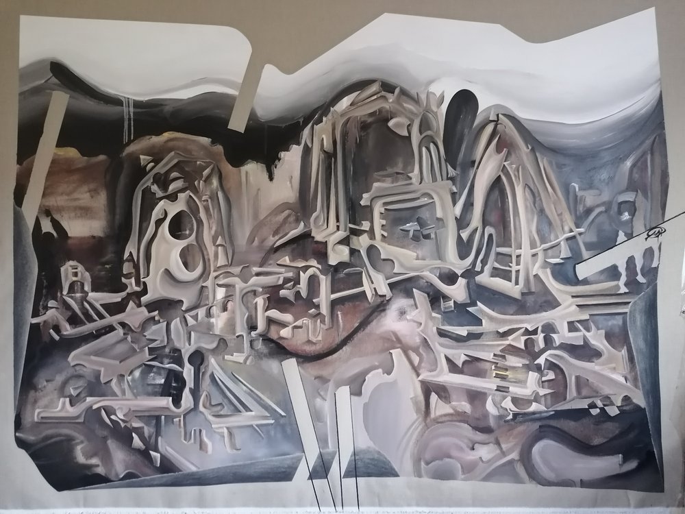 Futuristisch abstract stadsgezicht door Stefano Mazzolini
