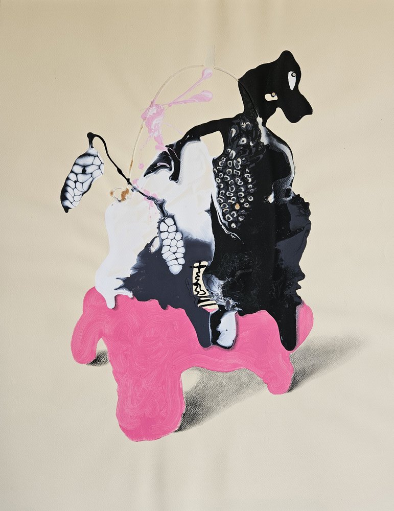 Surrealistische zwarte vorm door Stefano Mazzolini