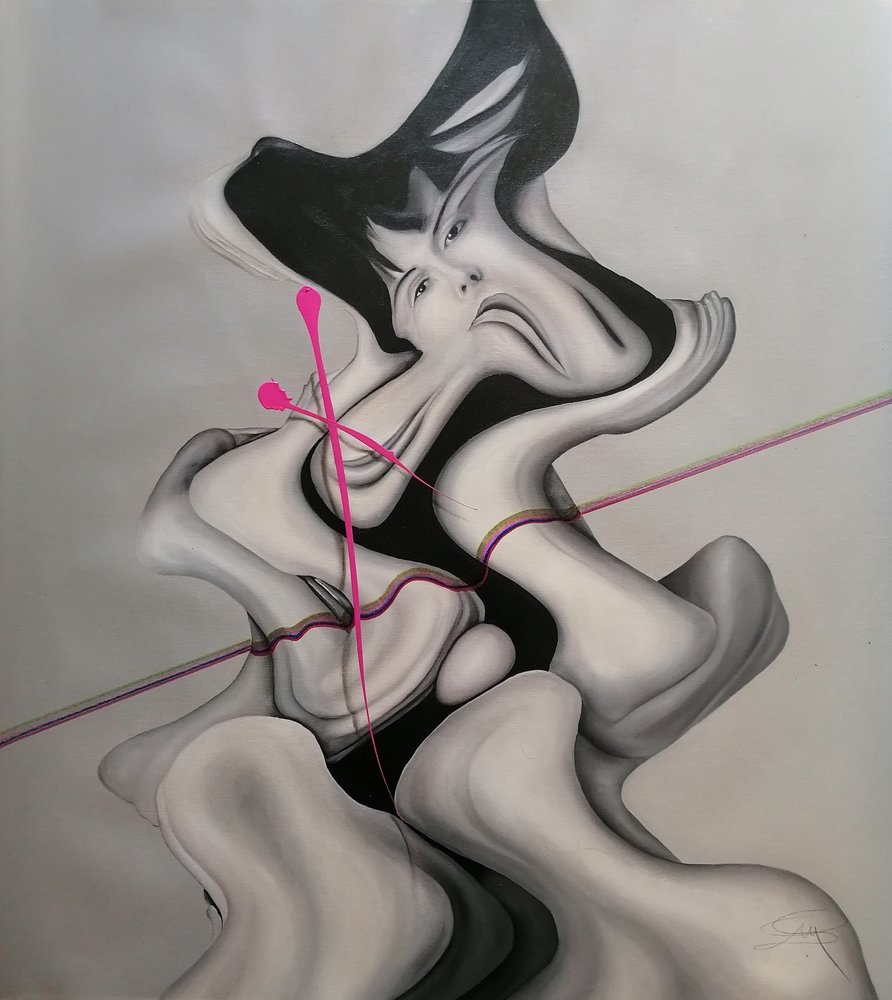 Surrealistische vloeiende vrouw door Stefano Mazzolini