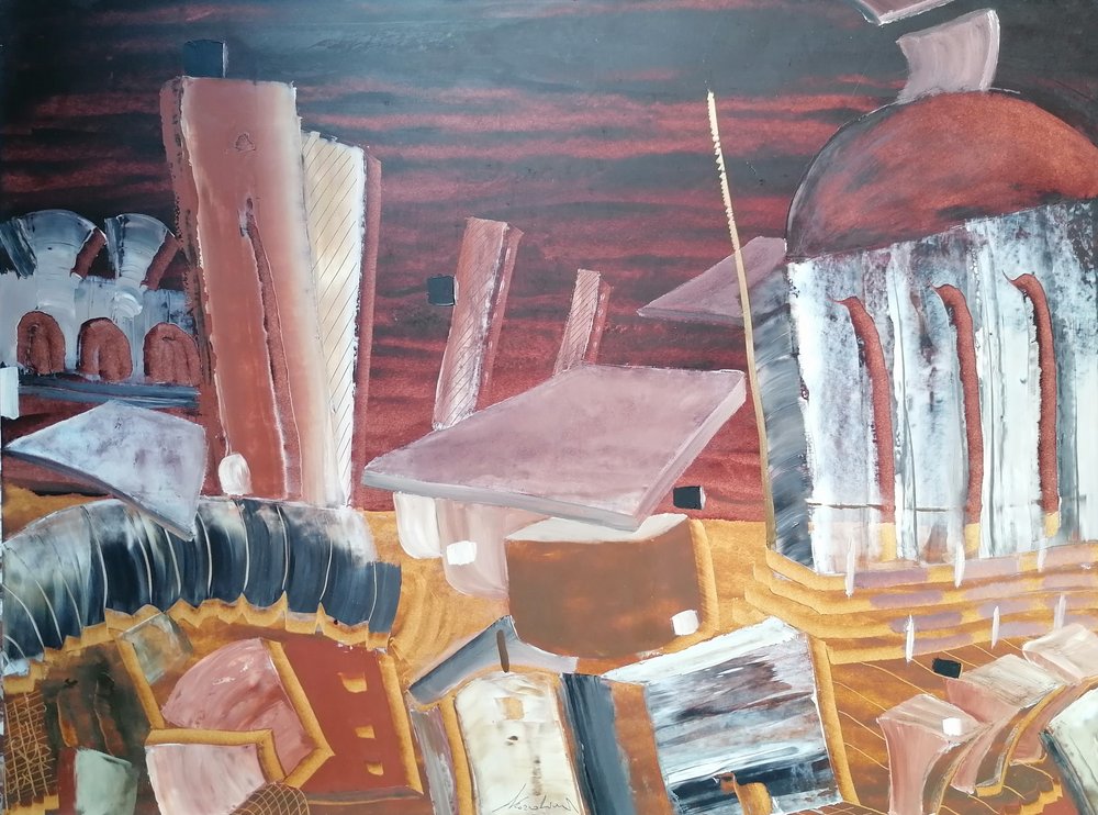 Surrealistische stedelijke architectuur door Stefano Mazzolini