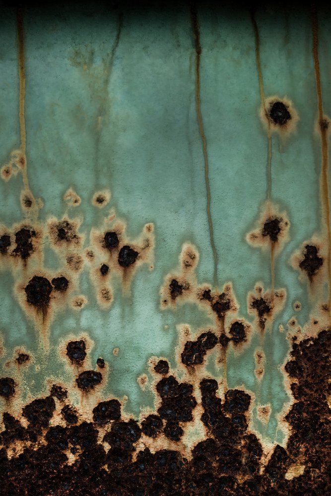 Blauwgroen met roestpatina door Studio Meikle