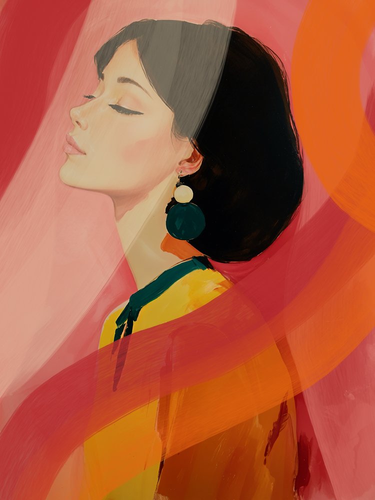 Kleurrijk portret van sereniteit door Studio Palette
