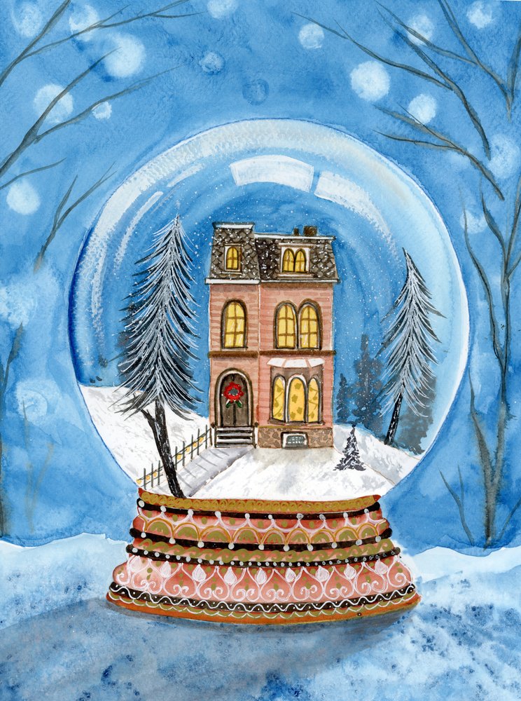 Gezellige winterhuisbol door Suchi Deb