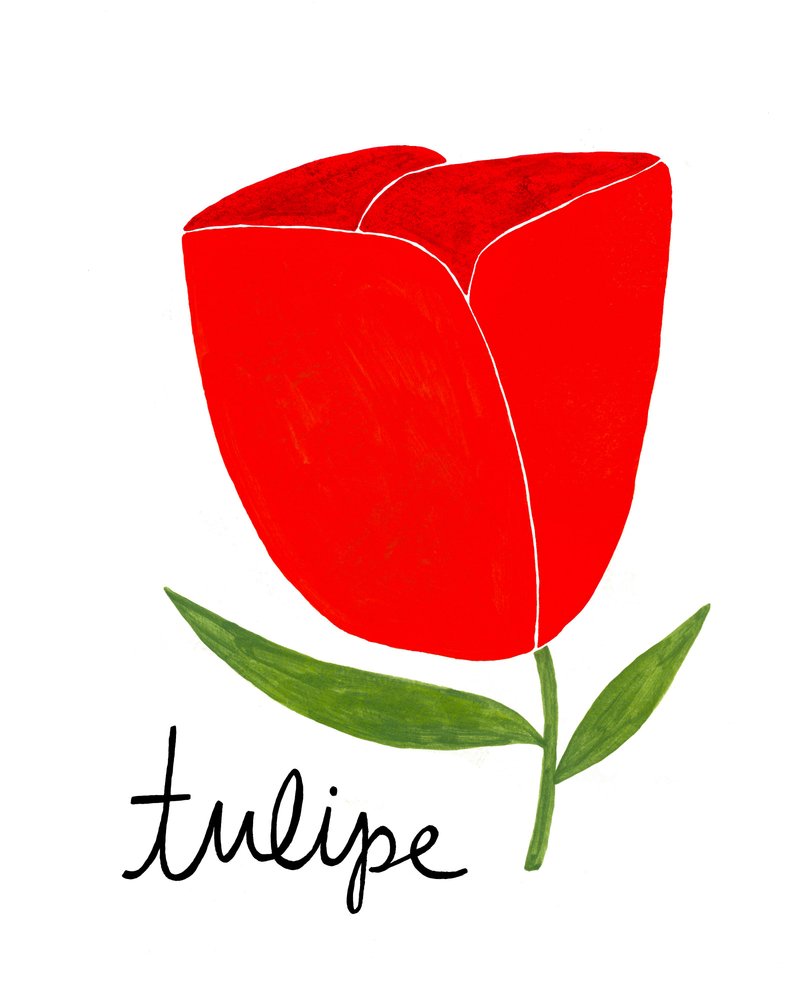 Levendige rode tulp door Susan Black