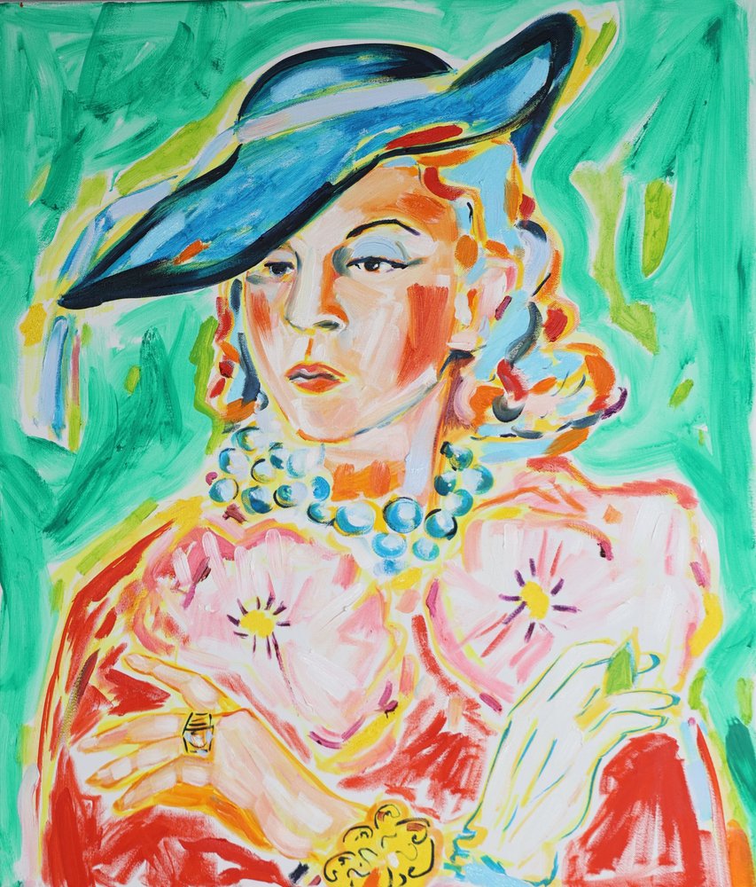 Elegante blauwe dameshoed door Tamara Jare