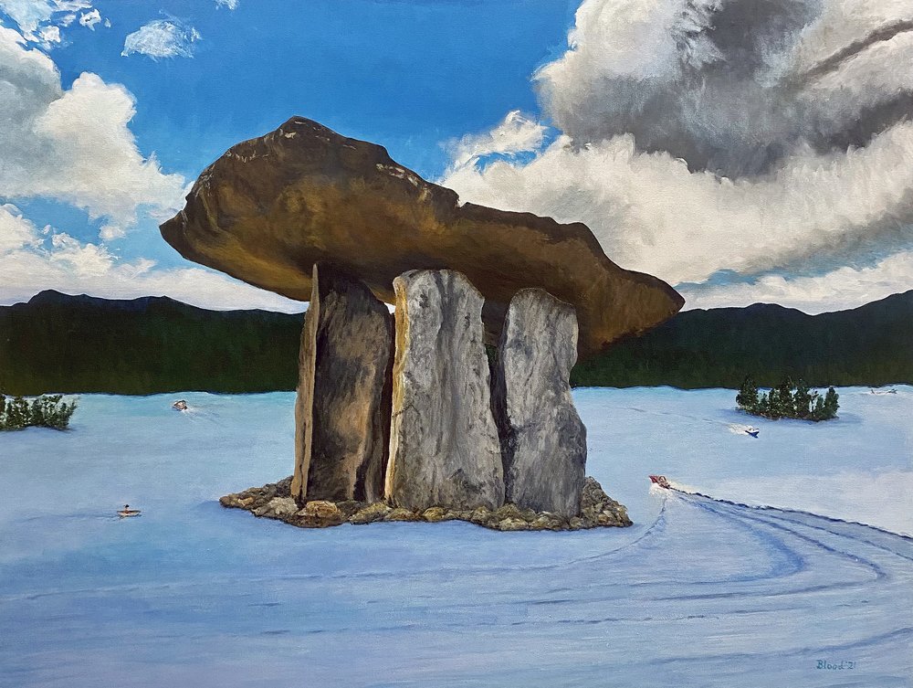 Oude dolmen bij het meer door Tom Blood