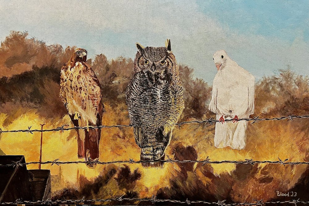 Three Birds Prikkeldraad door Tom Blood