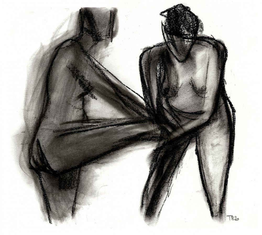 Expressieve naaktfiguren door Tore Bahnson