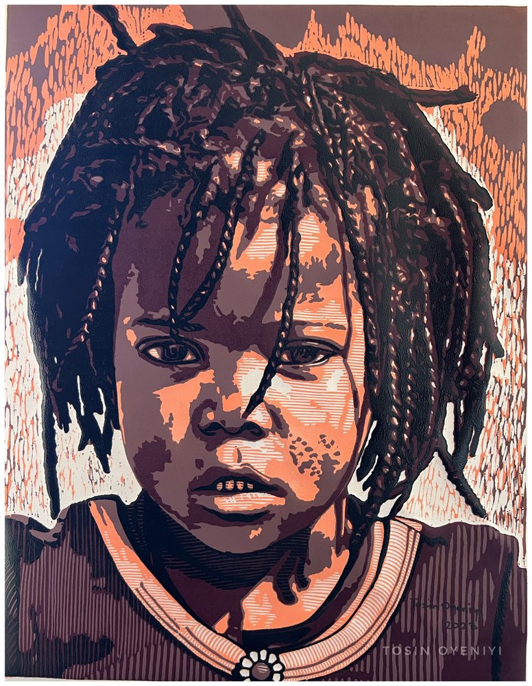 Portret van een Afrikaans kind door Tosin Oyeniyi