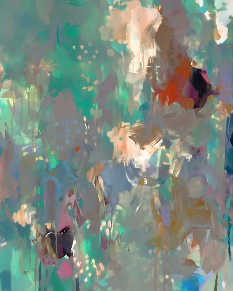 Vloeiend, bloemig, abstract door Uma Gokhale