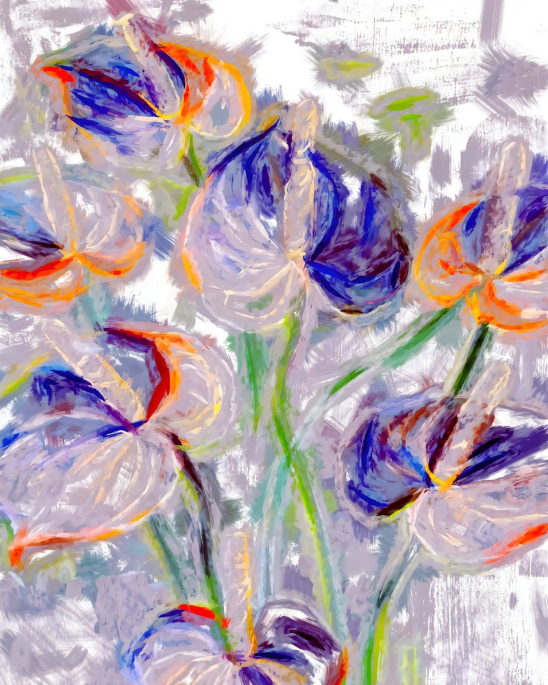 Levendige abstracte bloemen door Uma Gokhale