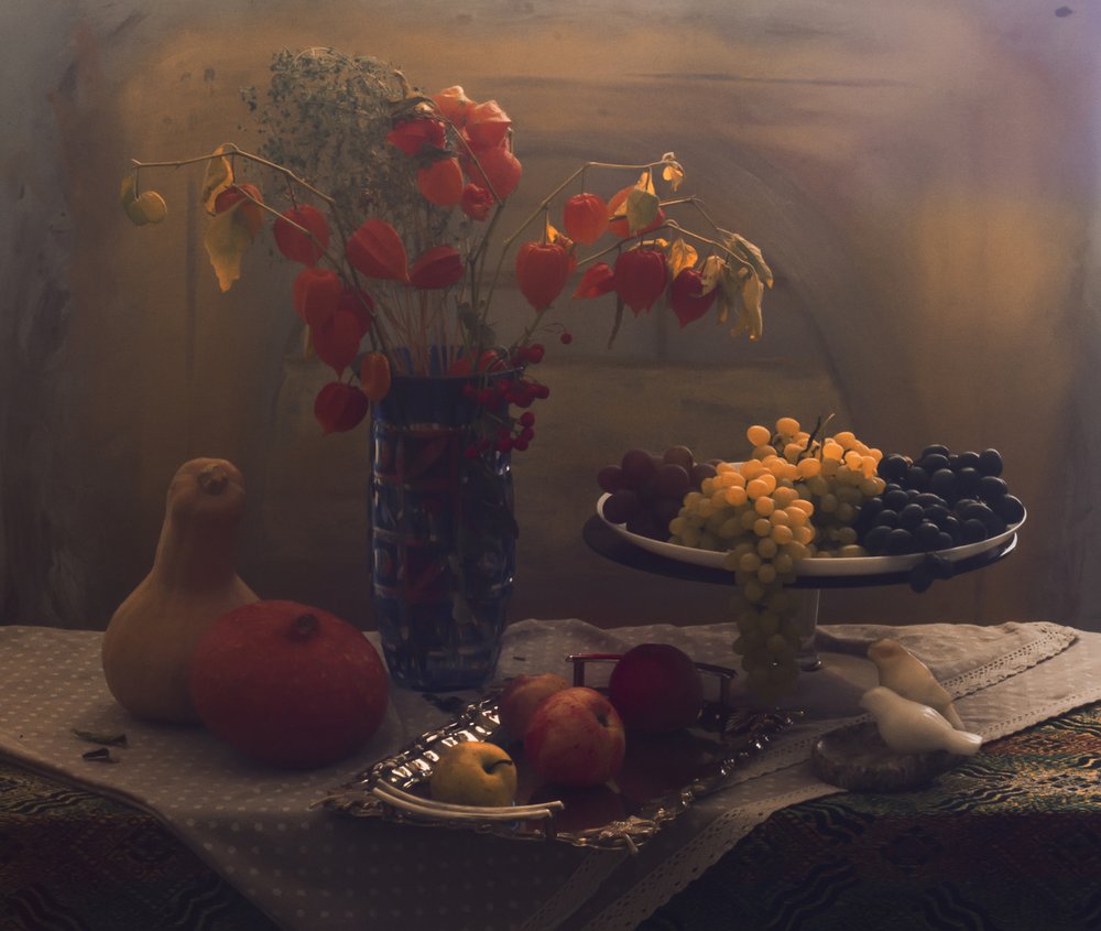 Stilleven met herfstfruit door UstinaGreen