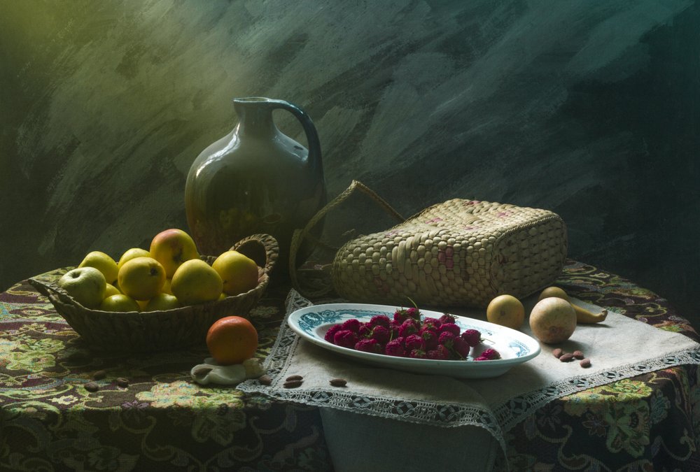 Rustiek fruitstilleven door UstinaGreen