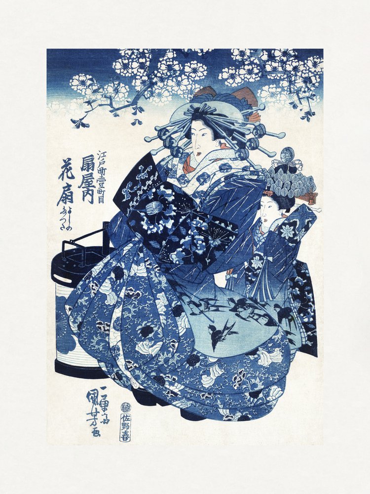 Japanse vrouw (1798-1861) door Utagawa Kuniyoshi