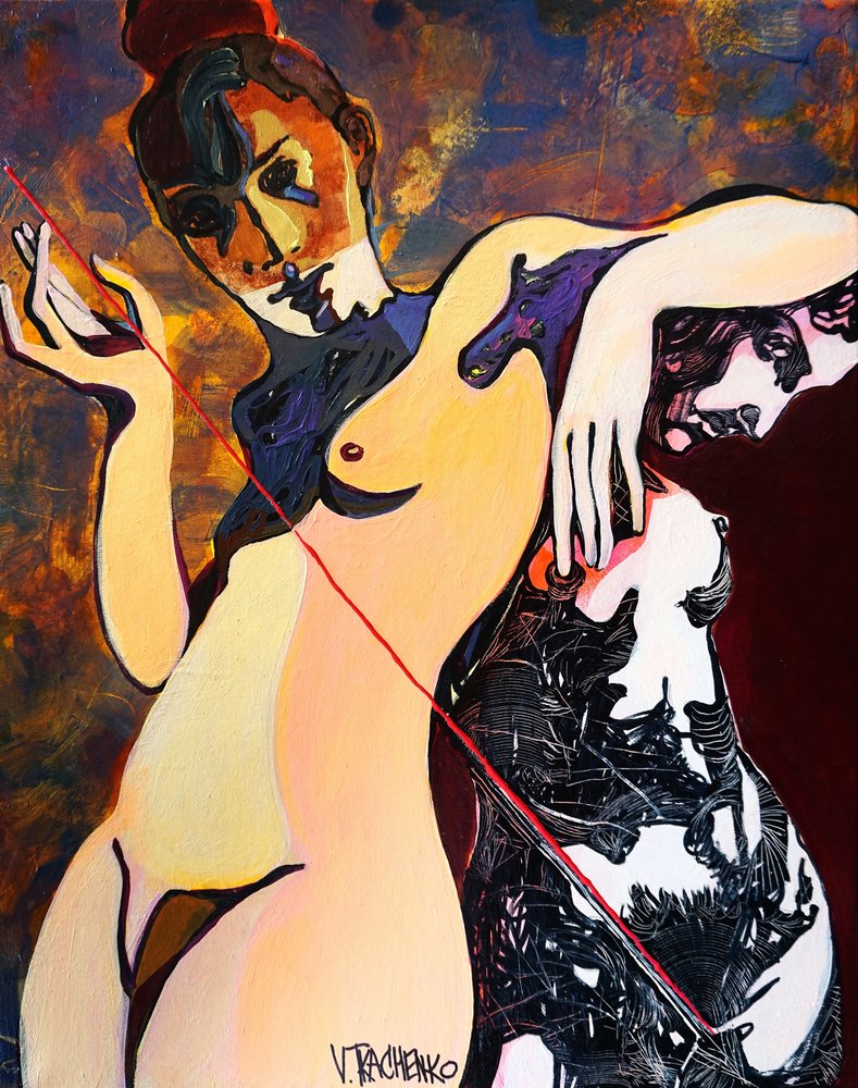 Verstrengelde figuren door Victor Tkachenko