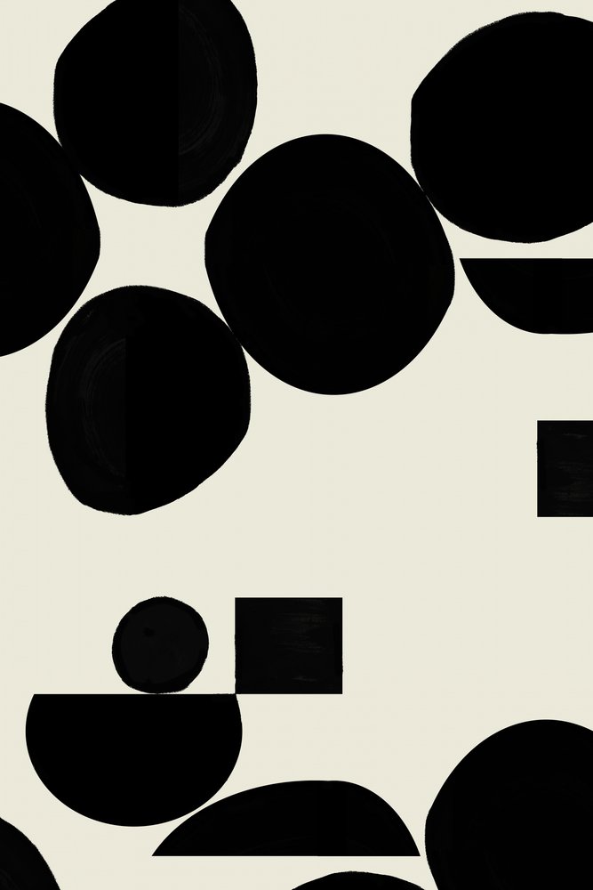 Abstracte zwarte vormen door cartissi