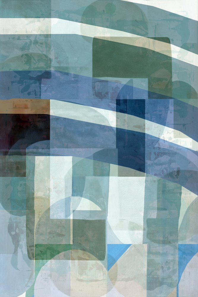 Abstracte blauwgroene lagen door cartissi