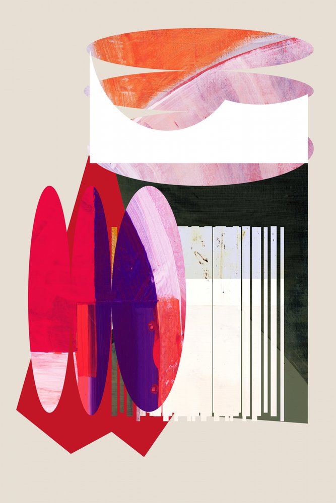 Abstracte geometrische collage door cartissi