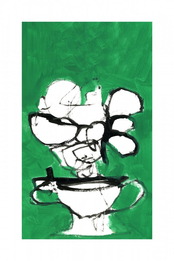 Abstract groene bloemen door cartissi