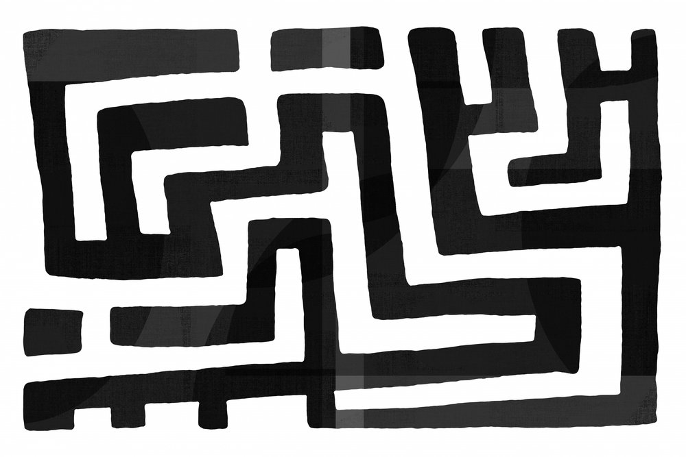 Abstract doolhofpatroon door cartissi