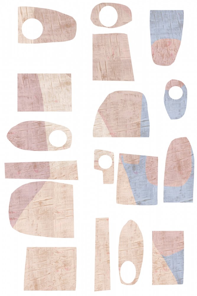 Abstracte pastelkleurige vormen door cartissi