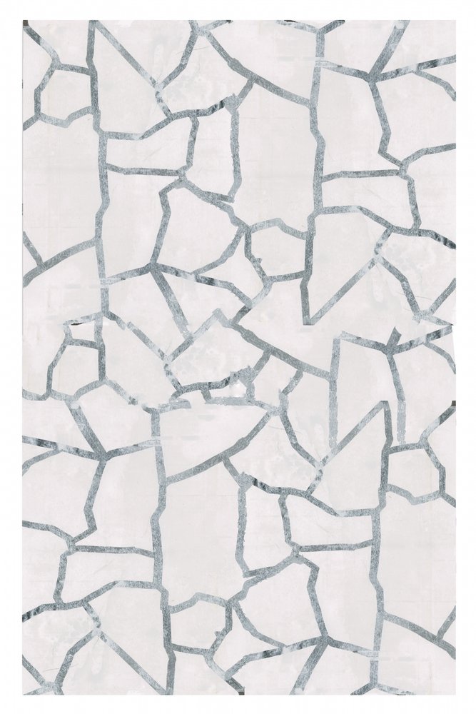 Abstract zilveren mozaïek door cartissi
