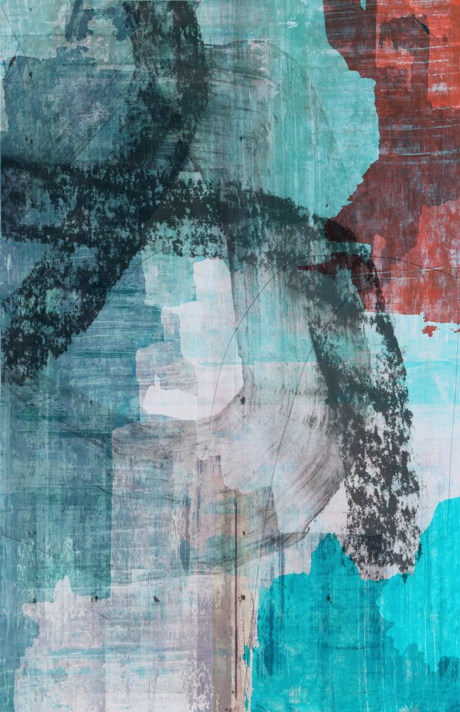 Abstract Teal Grunge door cartissi