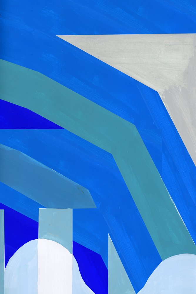 Hoekige blauwe formulieren door cartissi