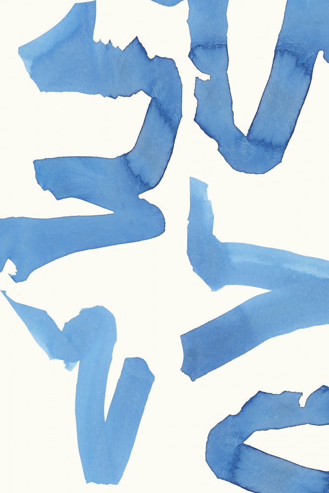 Blauwe vloeistof – abstract door cartissi