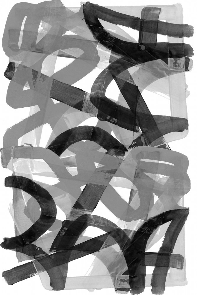 Krachtige abstracte penseelstreken door cartissi