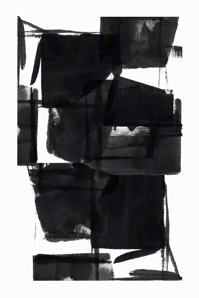 Vetgedrukt, zwart, abstract door cartissi