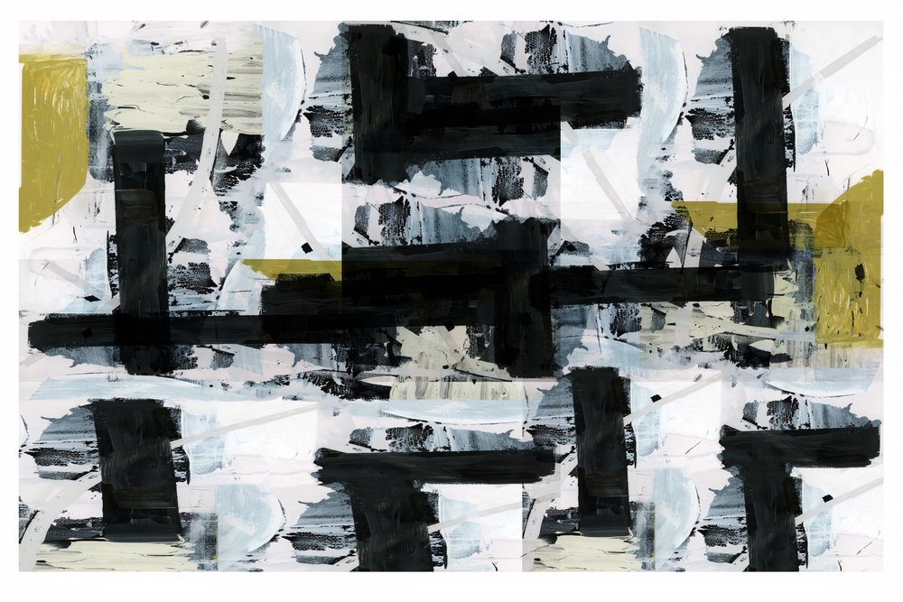 Gedurfde geometrische abstracte kunst door cartissi