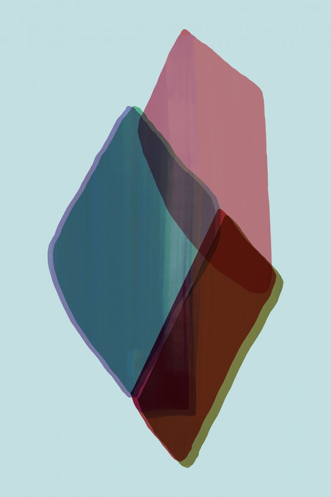 Kleurrijke abstracte overlapping door cartissi