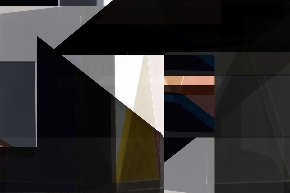 Donkere geometrische abstractie door cartissi