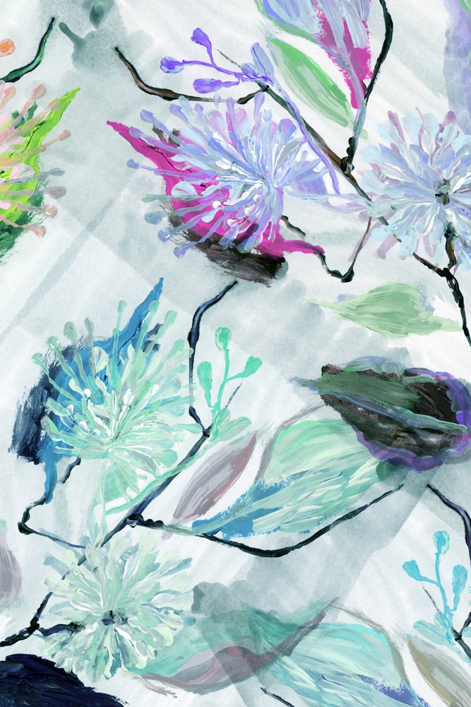 Verfijnde, schilderachtige bloemen door cartissi