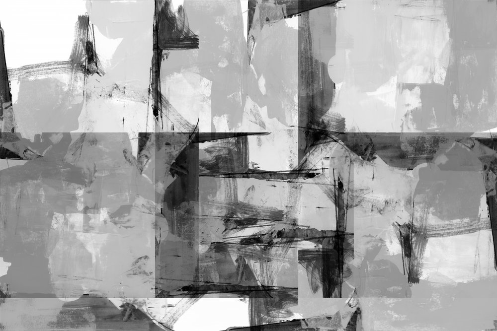 Dynamisch abstract grijswaardenbeeld door cartissi