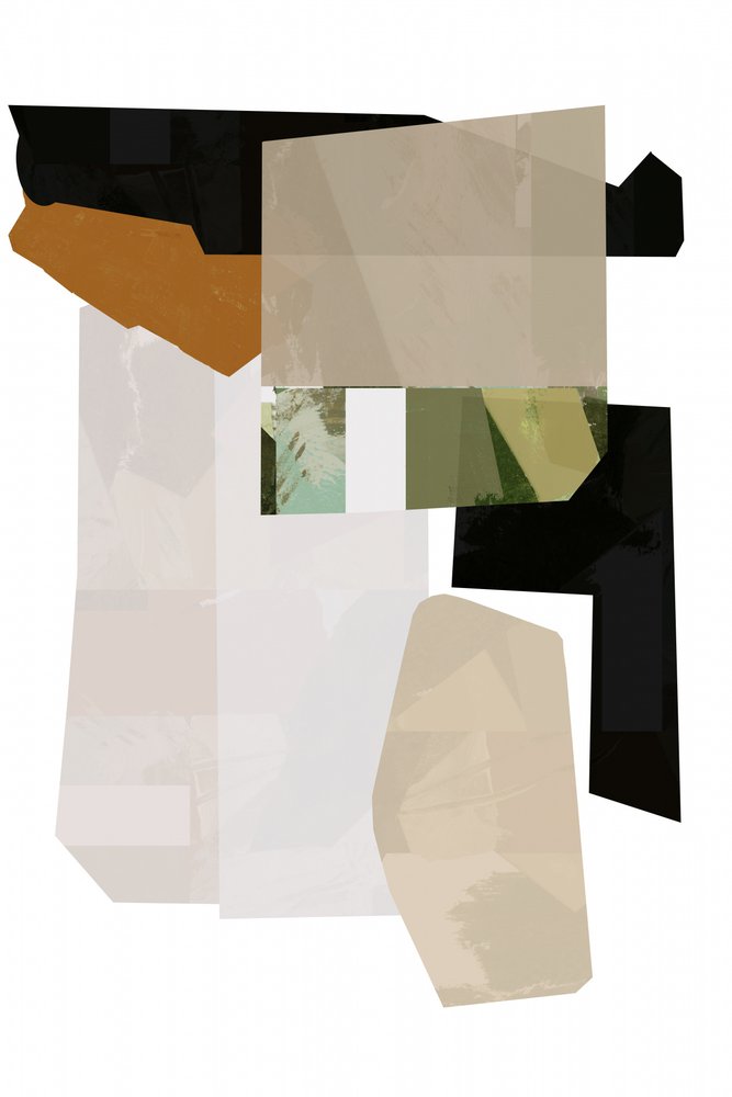 Aardse geometrische collage door cartissi