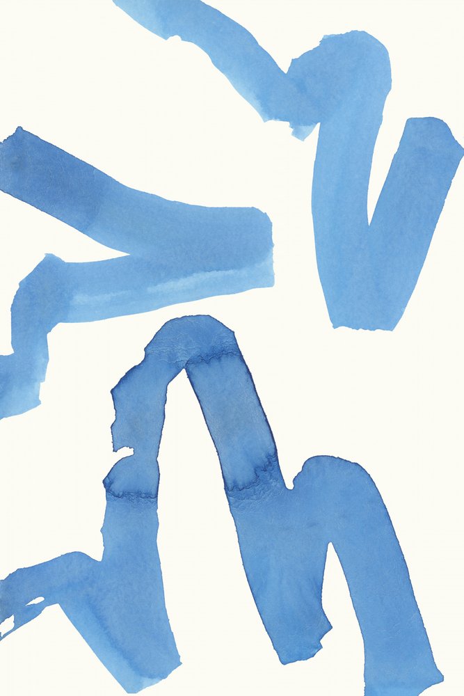 Vloeibaar blauw abstract door cartissi