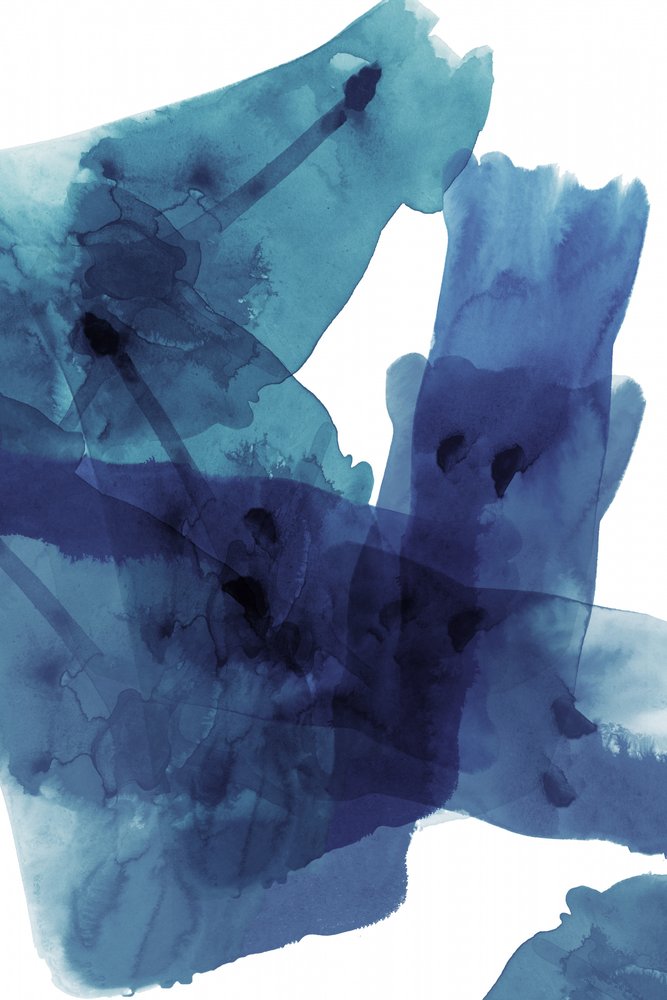 Vloeibaar blauw, abstract gewassen door cartissi