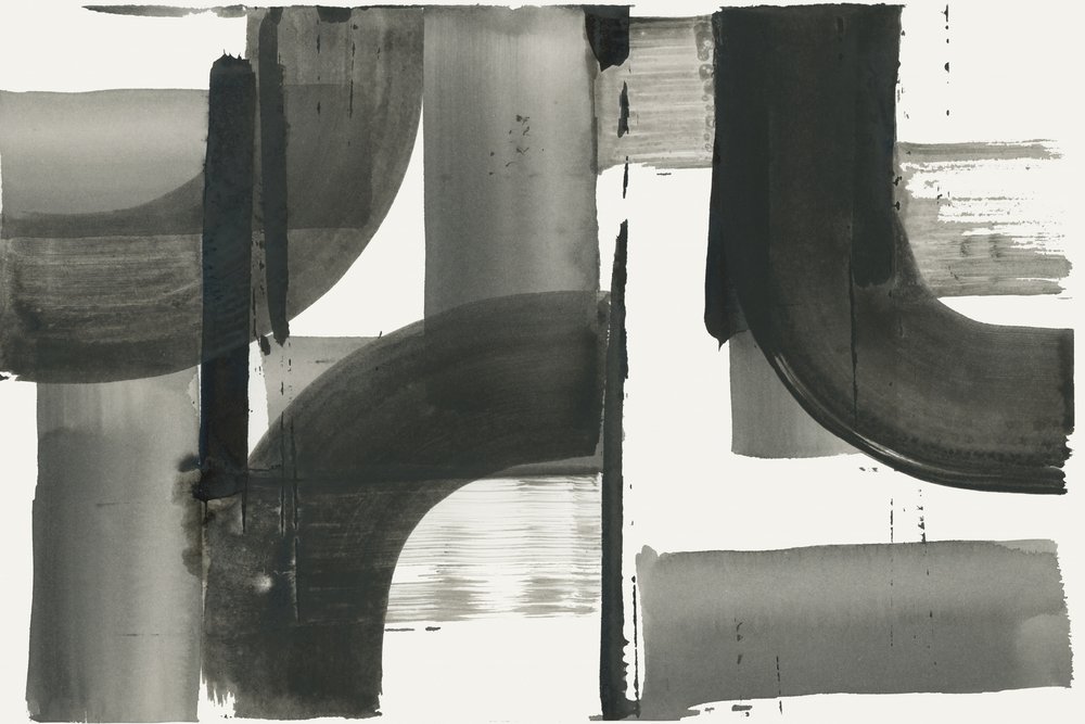 Vloeiende abstracte grijstinten door cartissi