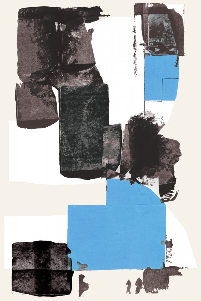 Geometrische blauwe abstractie door cartissi