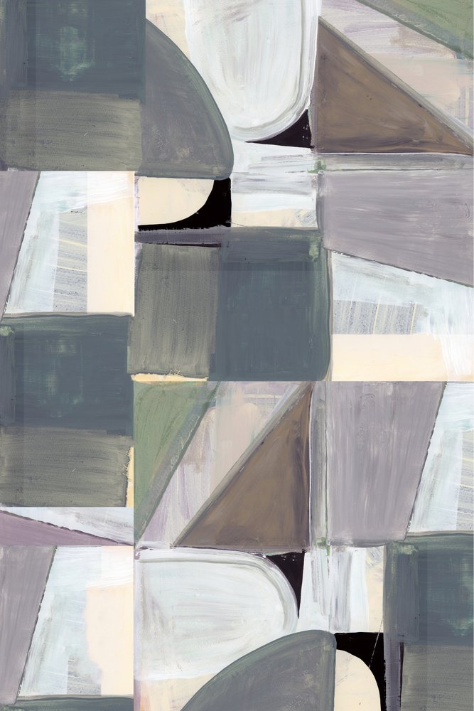 Geometrisch patchwork, abstract door cartissi