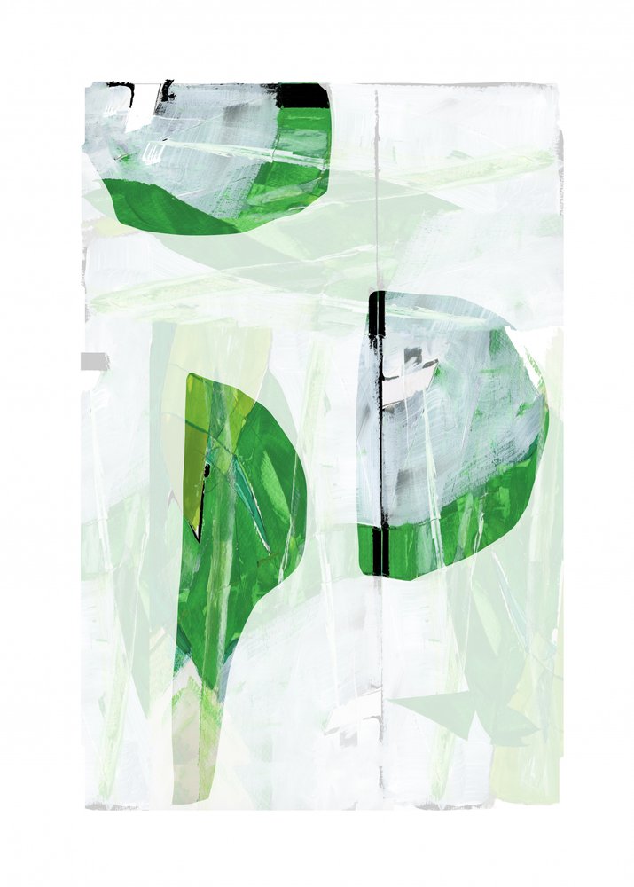 Groene abstracte vormen door cartissi