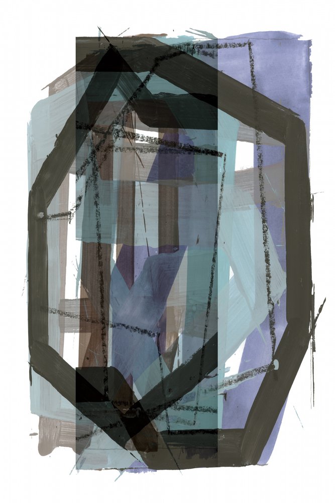 Gelaagde geometrische abstracte kunst door cartissi